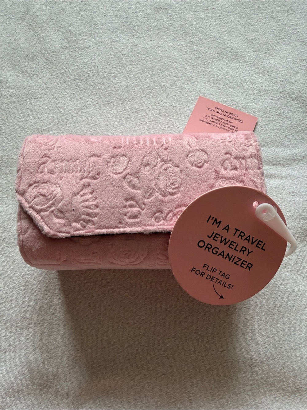 Juicy Couture Pink Quilted Travel Jewelry Organizer